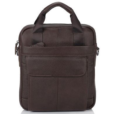 Уценка! Мужская кожаная сумка с ручками и съемным ремнем Tiding Bag M38-8861B-5 Коричневый