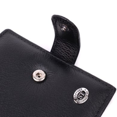 Бумажник мужской среднего размера из натуральной кожи ST Leather 22473 Черный