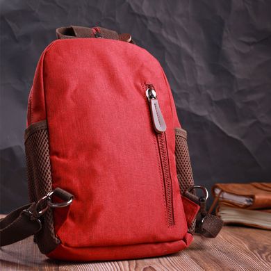 Компактный рюкзак из полиэстера с большим количеством карманов Vintage 22144 Бордовый