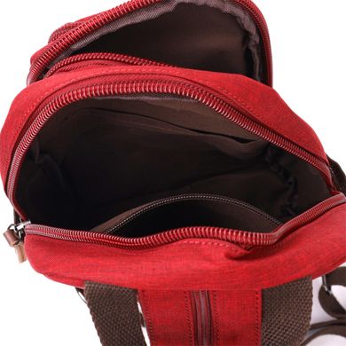 Компактний рюкзак з поліестру з великою кількістю кишень Vintage 22144 Бордовий