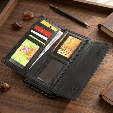 Женский кожаный клатч для карт купюр и документов ST Leather 19292 Черный