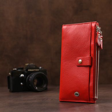 Кошелек женский ST Leather 18381 (ST420) многофункциональный Красный