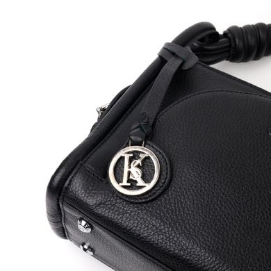 Маленька шкіряна сумка жіноча KARYA 20935 шкіряна Чорний