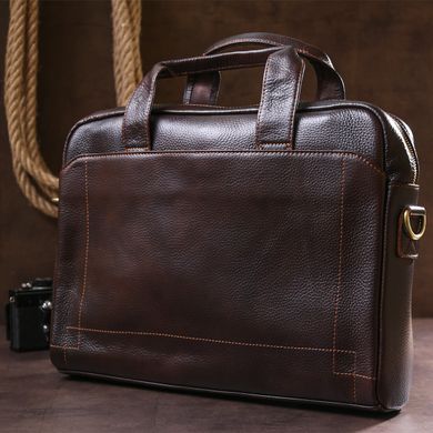 Чоловіча шкіряна сумка-портфель Vintage 20679 Коричневий
