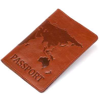 Обкладинка на паспорт Shvigel 13919 шкіряна Коричнева