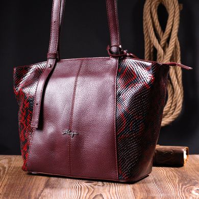 Оригинальная женская сумка KARYA 20835 кожаная Бордовый