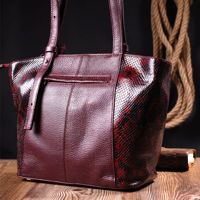 Оригинальная женская сумка KARYA 20835 кожаная Бордовый