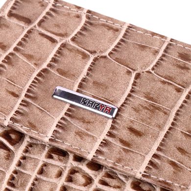 Оригінальний жіночий гаманець з натуральної шкіри під крокодила KARYA 21314 Різнокольоровий