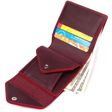 Стильний гаманець для жінок із матової натуральної шкіри GRANDE PELLE 16812 Бордовий