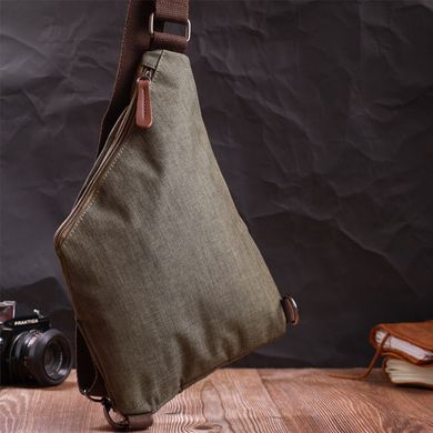 Удобная сумка через плечо для мужчин из текстиля Vintage 22197 Оливковый