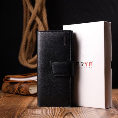 Зручний жіночий гаманець із натуральної шкіри KARYA 21035 Чорний