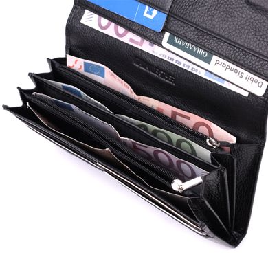 Зручний жіночий гаманець з натуральної шкіри ST Leather 22523 Чорний