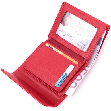 Женский яркий кошелек с монетницей из натуральной кожи ST Leather 19493 Красный