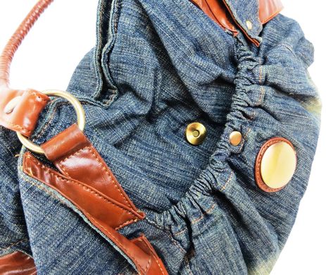 Містка жіноча джинсова, бавовняна сумка Fashion jeans bag синя