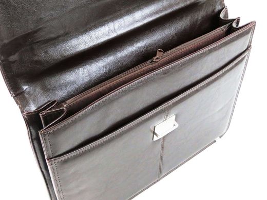 Чоловічий портфель для паперів з еко шкіри JPB, TE-29 коричневий