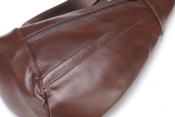 Мужская сумка-слинг кожаная 14737 Vintage Коричневая