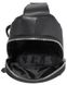 Мужская сумка-слинг кожаная черная Tiding Bag SM8-807A Черный