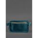 Натуральная кожаная женская поясная сумка Dropbag Maxi зеленая Krast Blanknote BN-BAG-20-malachite