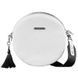 Кругла жіноча шкіряна сумочка Tablet біла Blanknote BN-BAG-23-white