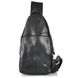 Мужской слинг Tiding Bag FL-N2-4004A из гладкой кожи черного цвета. Черный