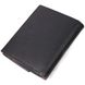 Компактний жіночий гаманець на магніті з натуральної шкіри KARYA 21185 Чорний