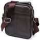 Кожаная практичная мужская сумка через плечо Vintage 20458 Коричневый