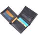 Невеликий гаманець без застібки з натуральної зернистої шкіри KARYA 21364 Чорний