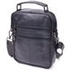 Практична чоловіча шкіряна сумка 21396 Vintage Чорна