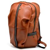 Мужской кожаный городской рюкзак рыжий с коричневым GB-7340-3md TARWA Коричневый фото