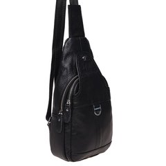 Mужской кожаный рюкзак через плечо Borsa Leather K1202-black