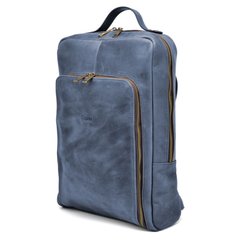 Рюкзак для ноутбука 15 дюймов RK-1240-4lx в синей коже крейзи хорс Зеленый