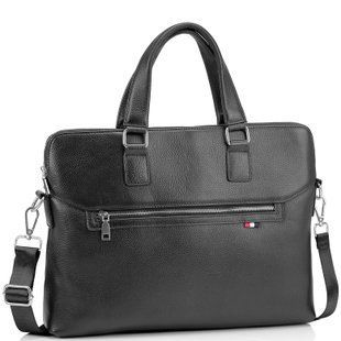 Сумка мужская из натуральной кожи для ноутбука Tiding Bag A25F-7232A Черный