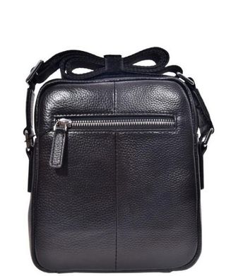 Мужской кожаный черный мессенджер на плечо Tiding Bag NM17-1815-2A Черный