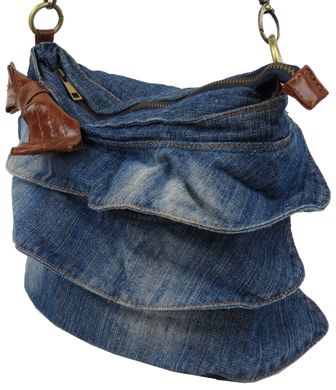 Женская джинсовая сумка Fashion jeans bag синяя