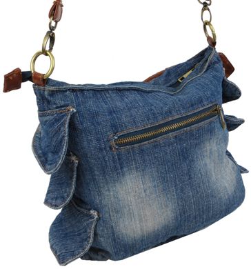 Женская джинсовая сумка Fashion jeans bag синяя
