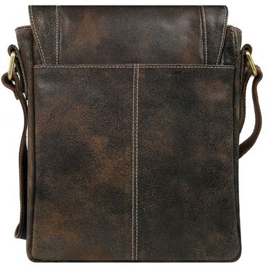Вертикальная мужская кожаная сумка, почтальонка Always Wild 836 Cognac, коричневая