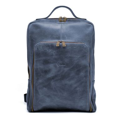Рюкзак для ноутбука 15 дюймов RK-1240-4lx в синей коже крейзи хорс Зеленый