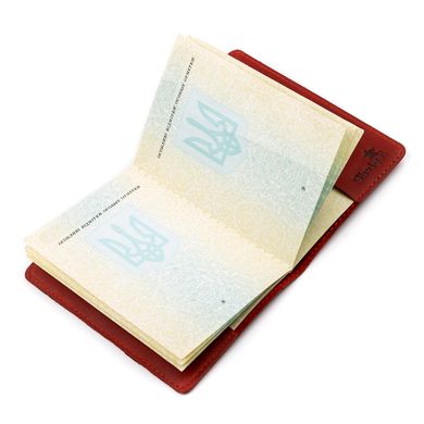 Обкладинка на паспорт Shvigel 13920 шкіряна Червона