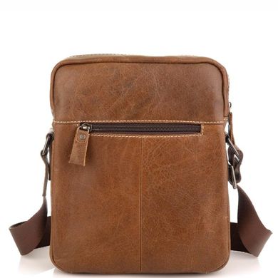 Мужская сумка через плечо из натуральной кожи светло коричневая Tiding Bag N2-9003B Коричневый