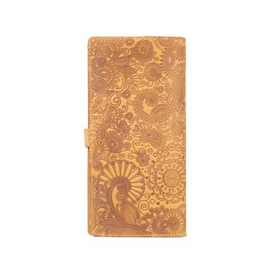 Светло желтый дизайнерский тревел-кейс с натуральной матовой кожи, коллекция "Mehendi Art"