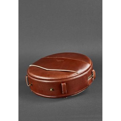 Круглая сумка-рюкзак maxi Коньяк - коричневая Blanknote BN-BAG-30-k