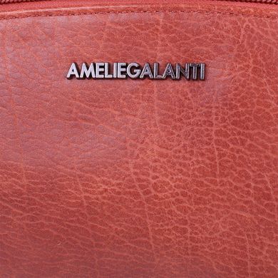 Женская мини-сумка из качественного кожезаменителя AMELIE GALANTI (АМЕЛИ ГАЛАНТИ) A991340-red-brown Оранжевый