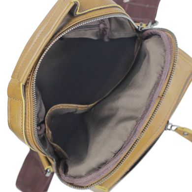 Чоловіча шкіряна сумка через плече Tiding Bag M35-8852LB Коричневий