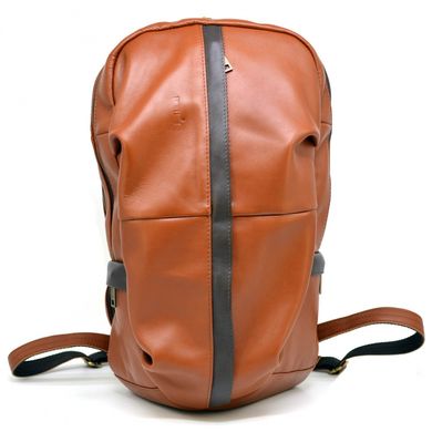 Чоловічий шкіряний міський рюкзак рудий з коричневим GB-7340-3md TARWA Коричневий