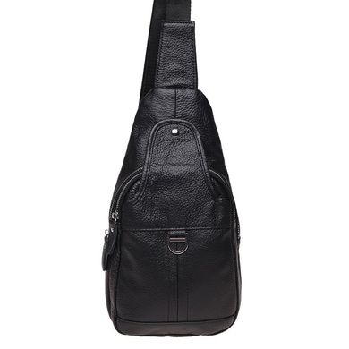 Чоловічий шкіряний рюкзак через плече Borsa Leather K1202-black