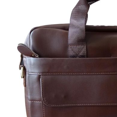 Уценка! Деловая кожаная сумка для документов и ноутбука коричневая Tiding Bag A25-1131C-5 Коричневый