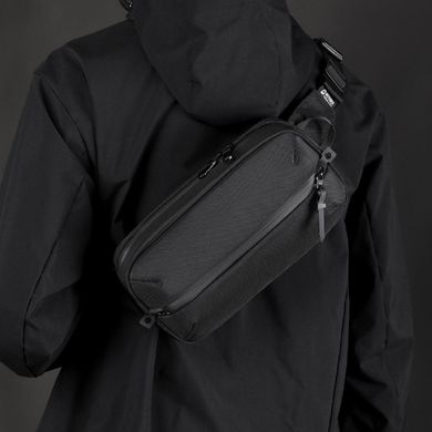 Классическая текстильная сумка на пояс Confident AT08-2121A Черный