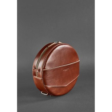 Кругла сумка-рюкзак maxi Коньяк - коричнева Blanknote BN-BAG-30-k