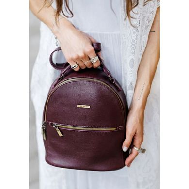 Натуральная кожаный мини-рюкзак Kylie марсала Blanknote BN-BAG-22-marsala