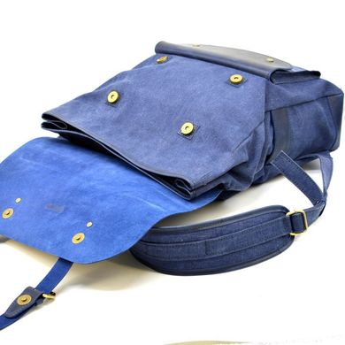 Рюкзак унісекс мікс тканини канваc і шкіри KK-9001-4lx TARWA Синій